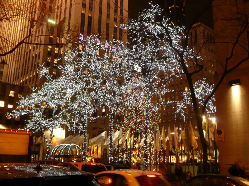 Christmas tree in Rockefeller Center, New York City