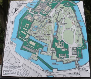 Imperial Palace map, Tokyo, Japan
