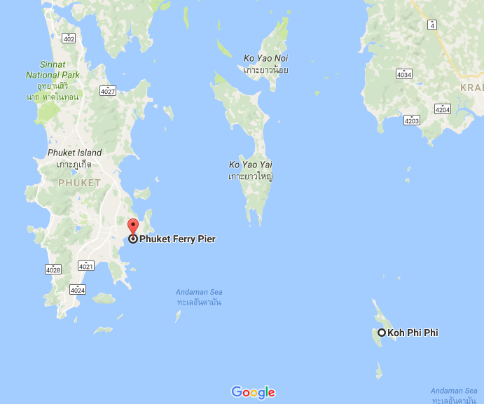 Image result for phuket and phi phi island map